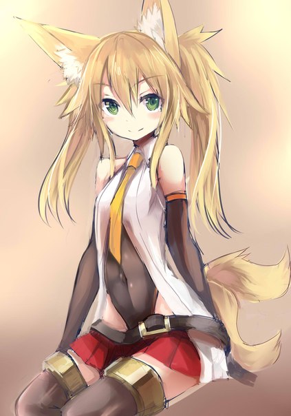 Anime girl with fox ears
